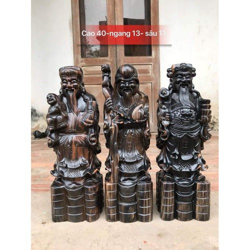 Bộ Tam Đa Gỗ Mun Cao 40Cm Ngang 13 Sâu 11